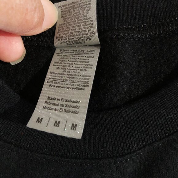 Gildan Hoodie Womens Size M Black Certified Beauty Pullover Sweatshirt - Picture 6 of 7